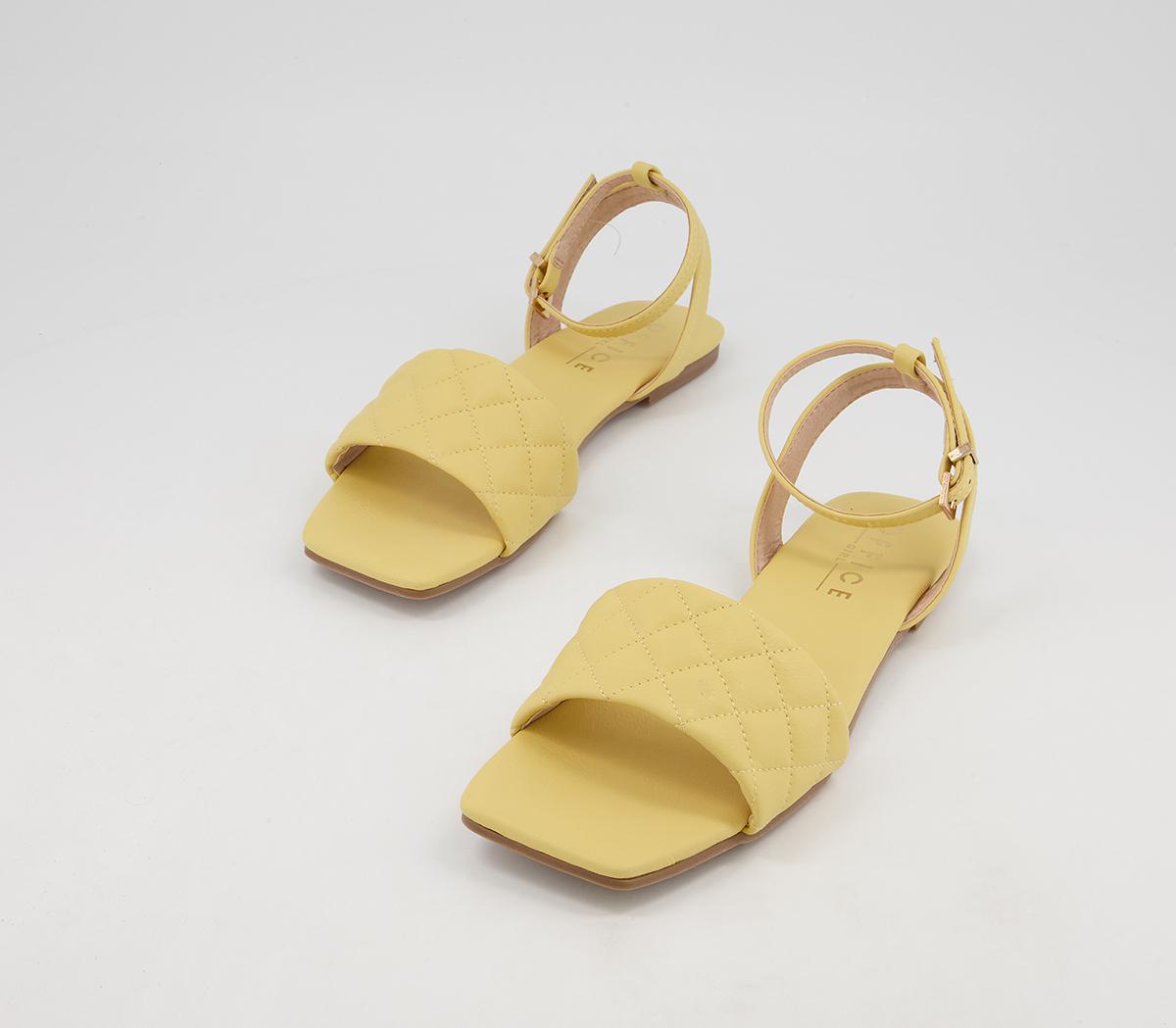 OFFICE Shadow Ankle Strap Sandals OFFICE Shadow Ankle Strap Sandals Yellow Quilt