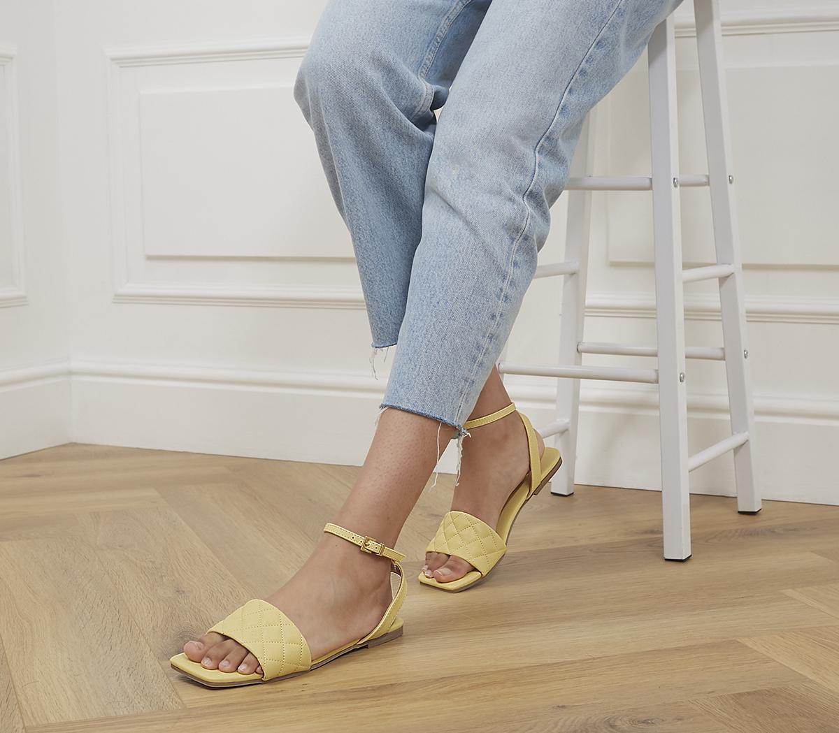 OfficeShadow Ankle Strap SandalsYellow Quilt