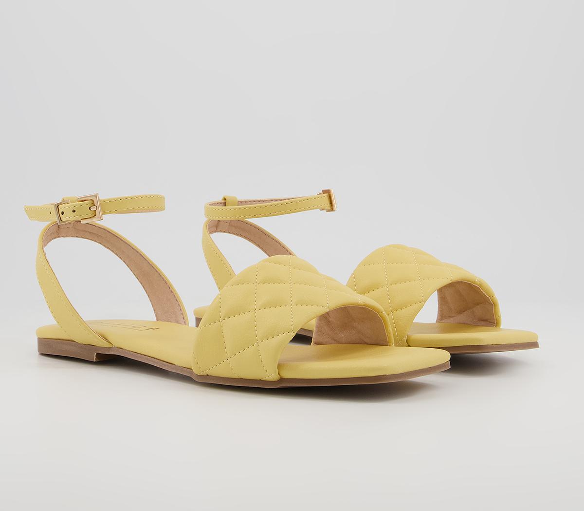 OFFICE Shadow Ankle Strap Sandals OFFICE Shadow Ankle Strap Sandals Yellow Quilt