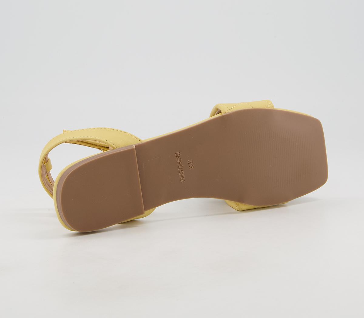 OFFICE Shadow Ankle Strap Sandals OFFICE Shadow Ankle Strap Sandals Yellow Quilt