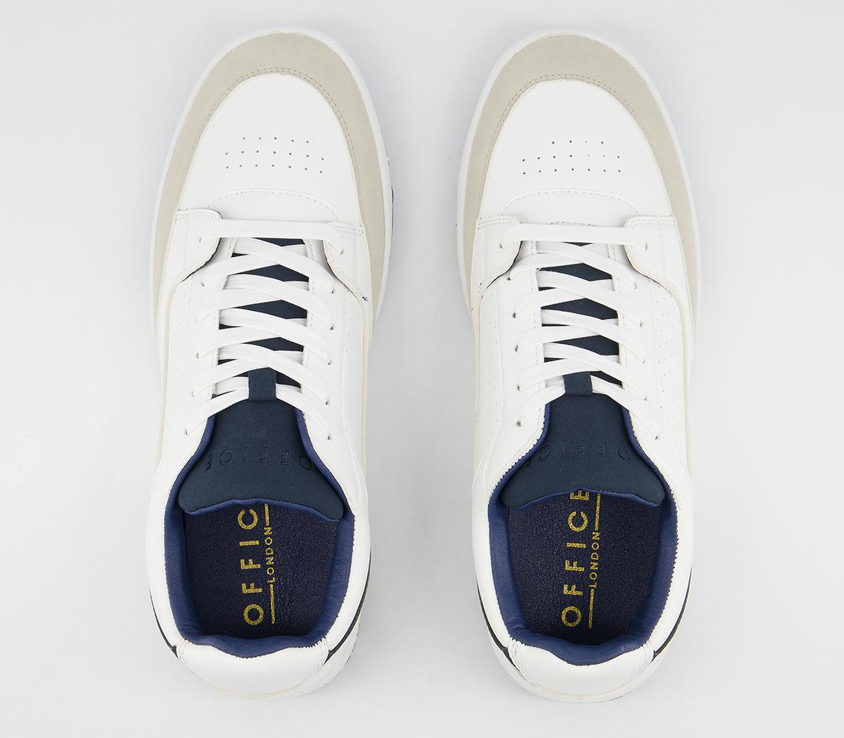 Office Cemal Retro Mid Trainers Office Cemal Retro Mid Trainers White Navy