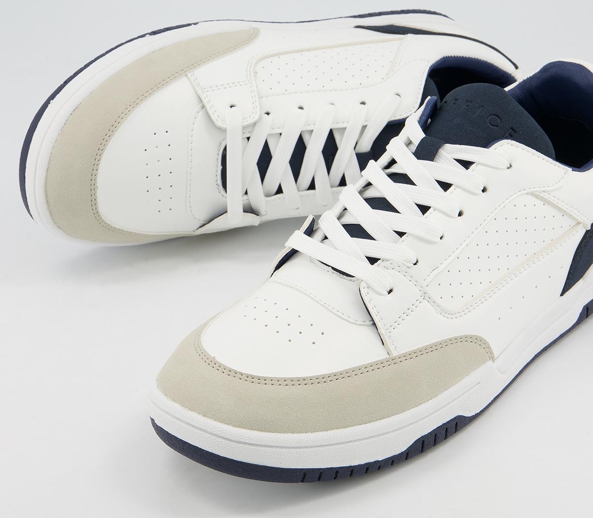 Office Cemal Retro Mid Trainers Office Cemal Retro Mid Trainers White Navy