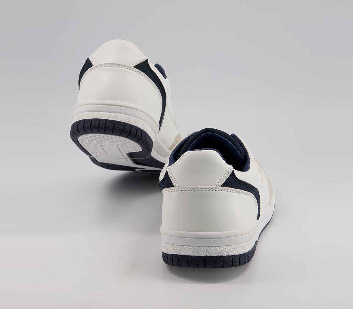 Office Cemal Retro Mid Trainers Office Cemal Retro Mid Trainers White Navy