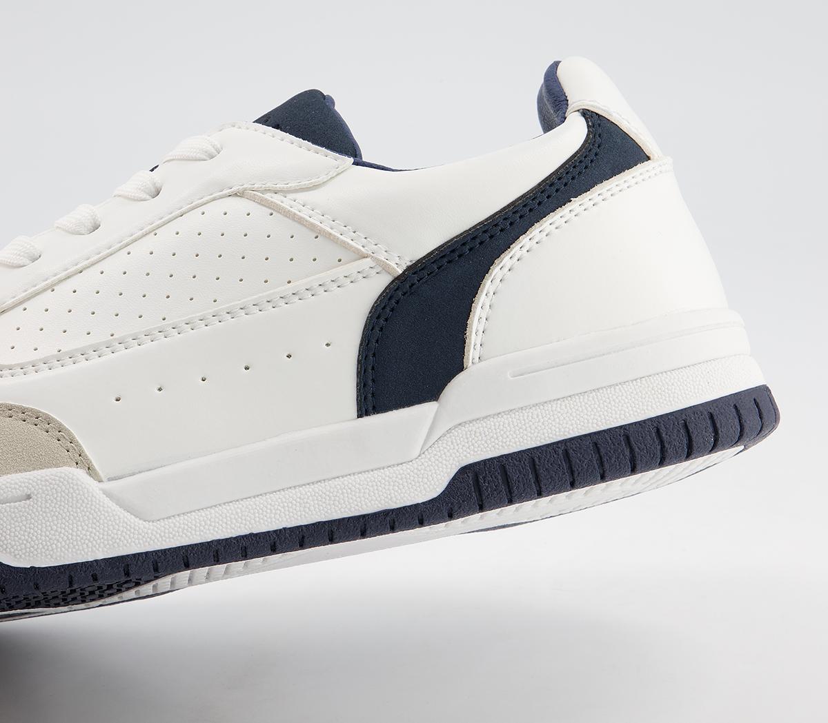 Office Cemal Retro Mid Trainers Office Cemal Retro Mid Trainers White Navy
