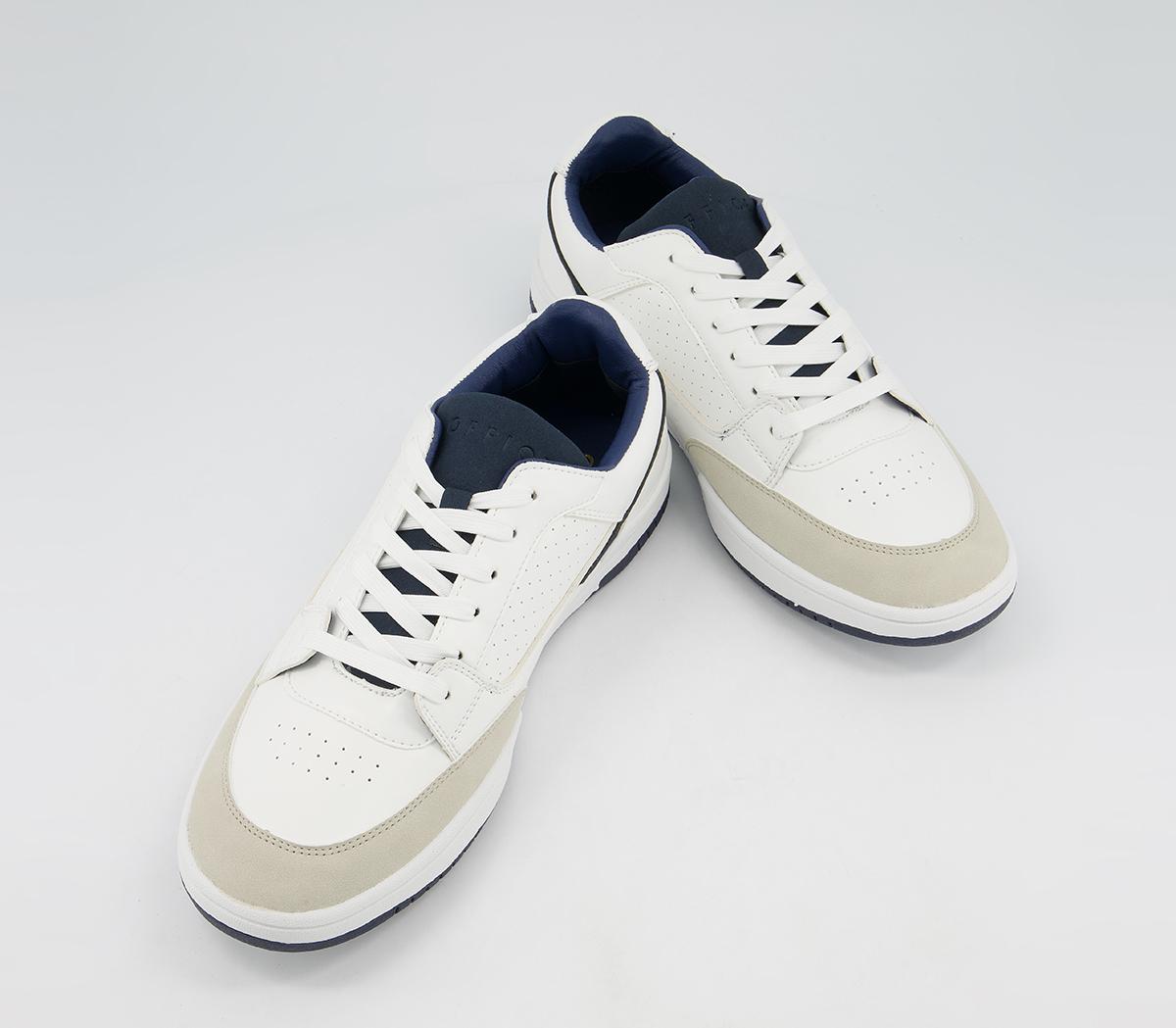 Office Cemal Retro Mid Trainers Office Cemal Retro Mid Trainers White Navy