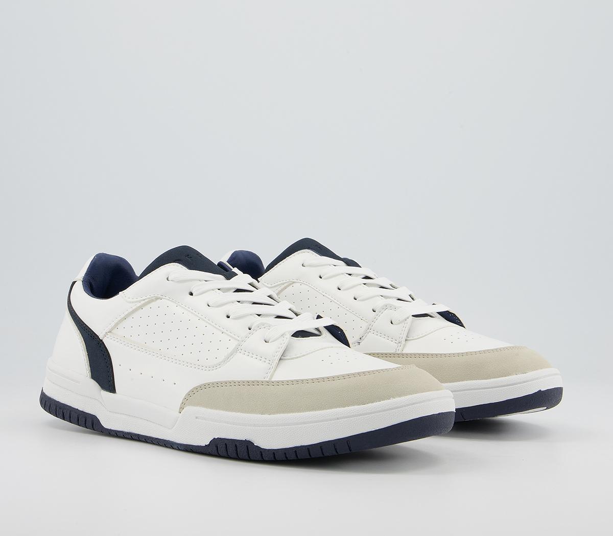 Office Cemal Retro Mid Trainers Office Cemal Retro Mid Trainers White Navy