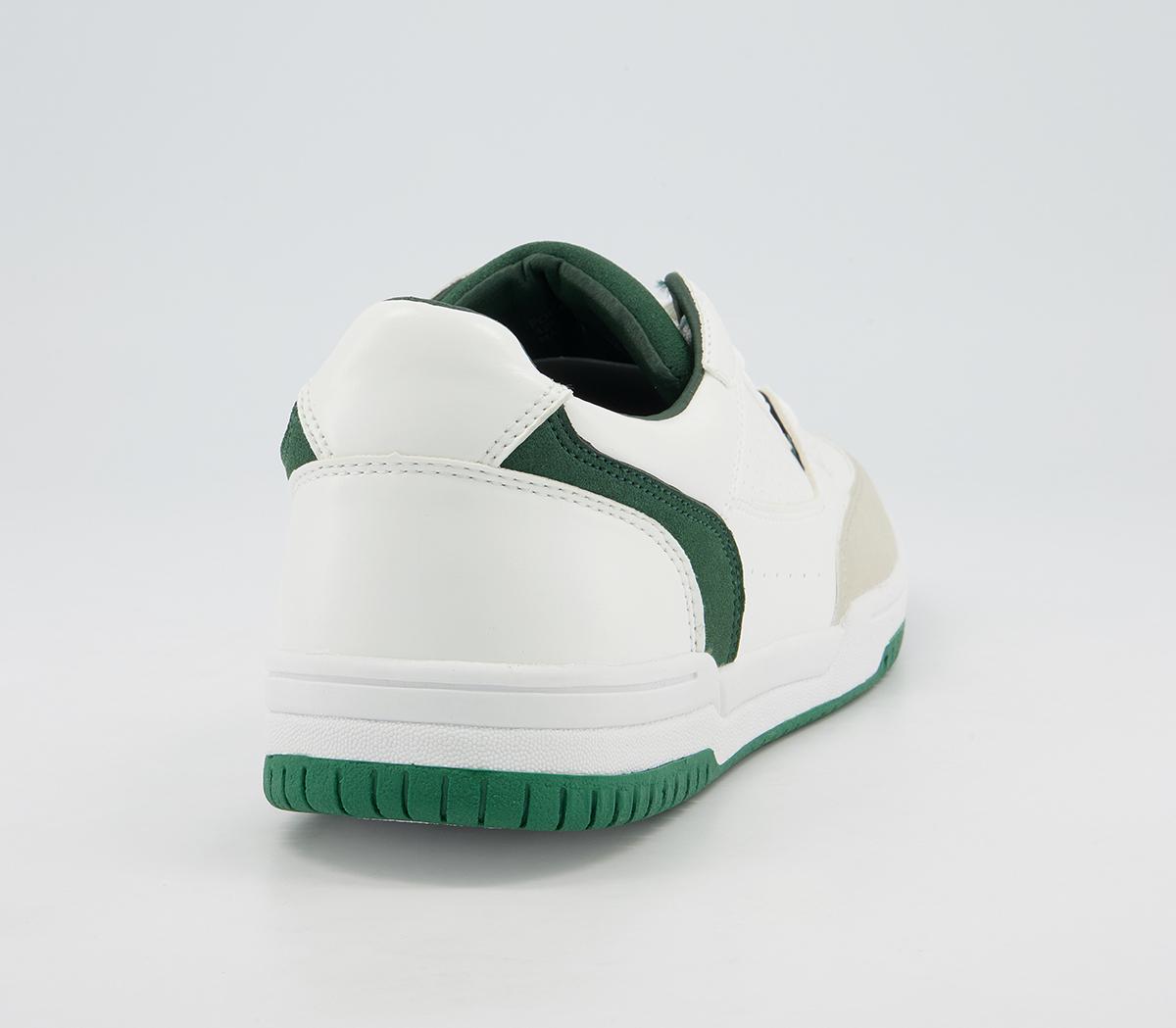 Office Cemal Retro Mid Trainers Office Cemal Retro Mid Trainers White Green