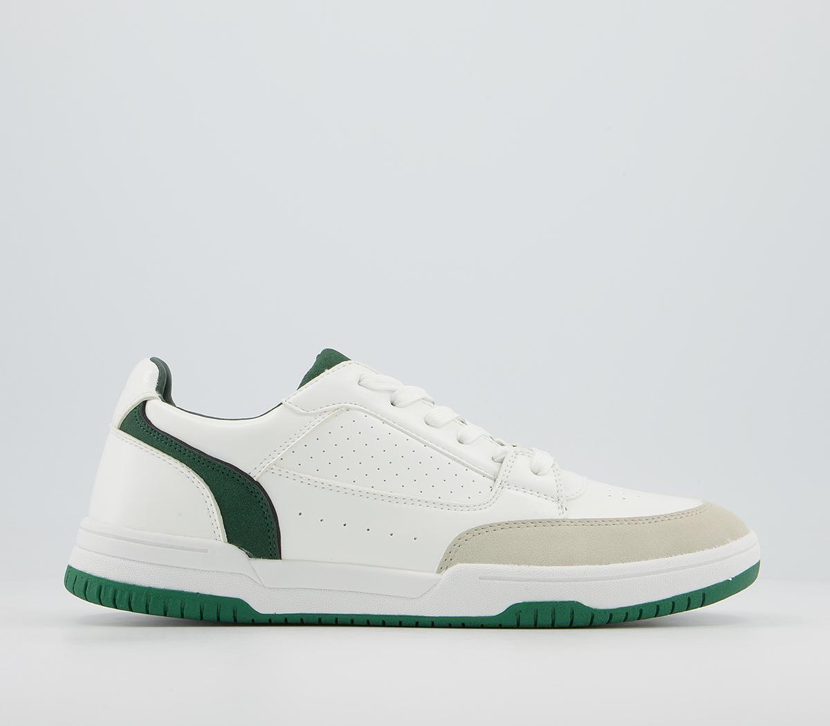 OfficeCemal Retro Mid Trainers OfficeCemal Retro Mid TrainersWhite Green