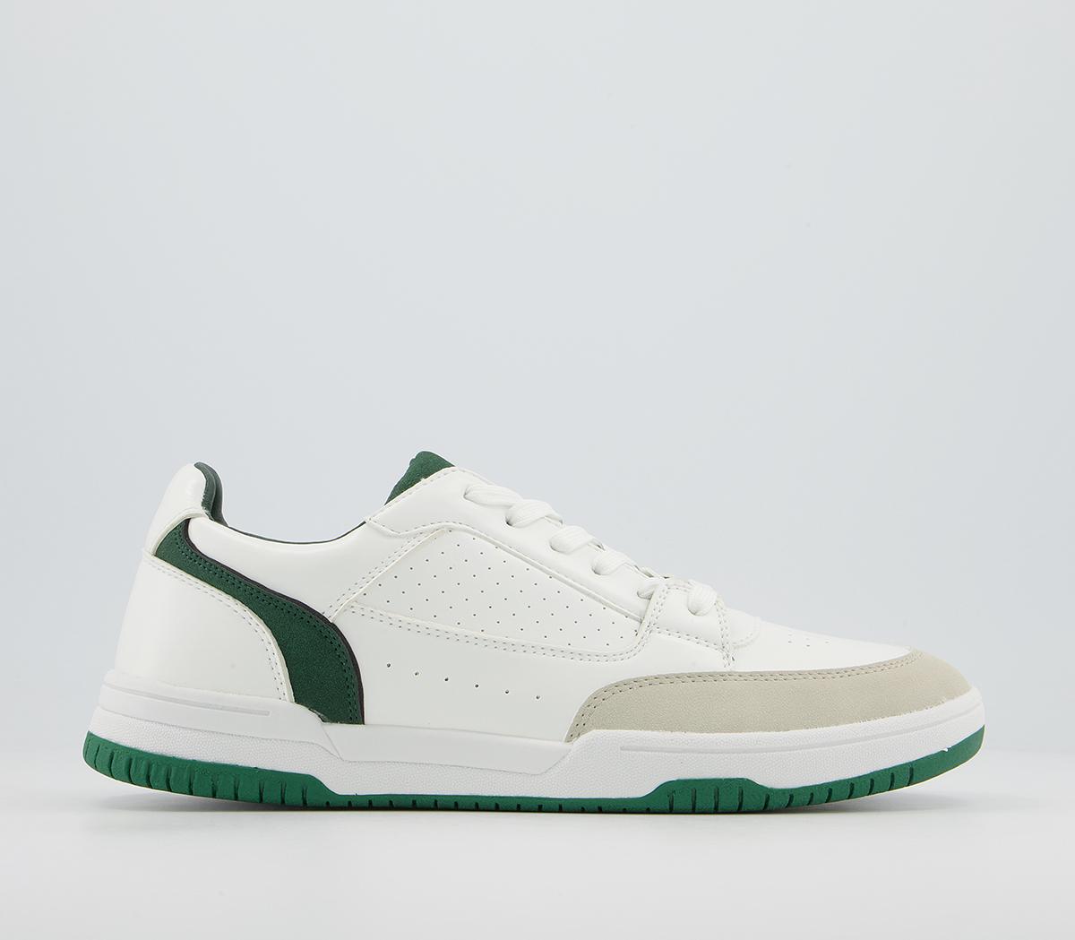 OFFICECemal Retro Mid TrainersWhite Green