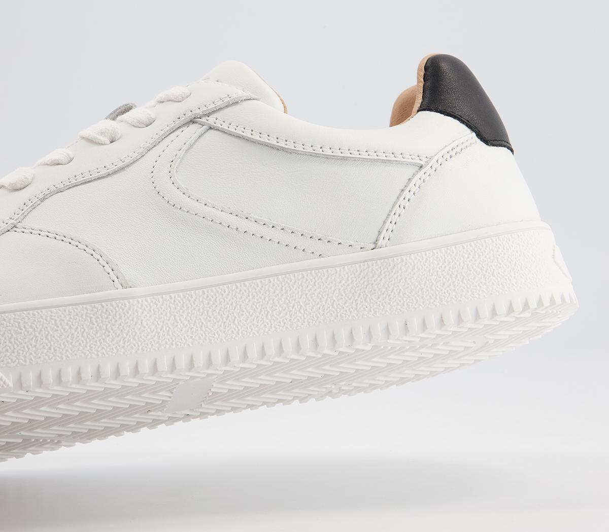 Micro Cleat OFFICE Clemete Micro Cleat Sole Trainers White Leather - Men's Casual Shoes
