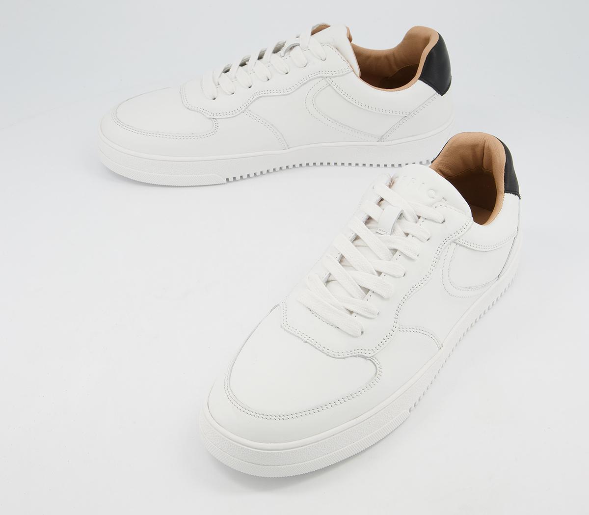 Micro Cleat OFFICE Clemete Micro Cleat Sole Trainers White Leather - Men's Casual Shoes