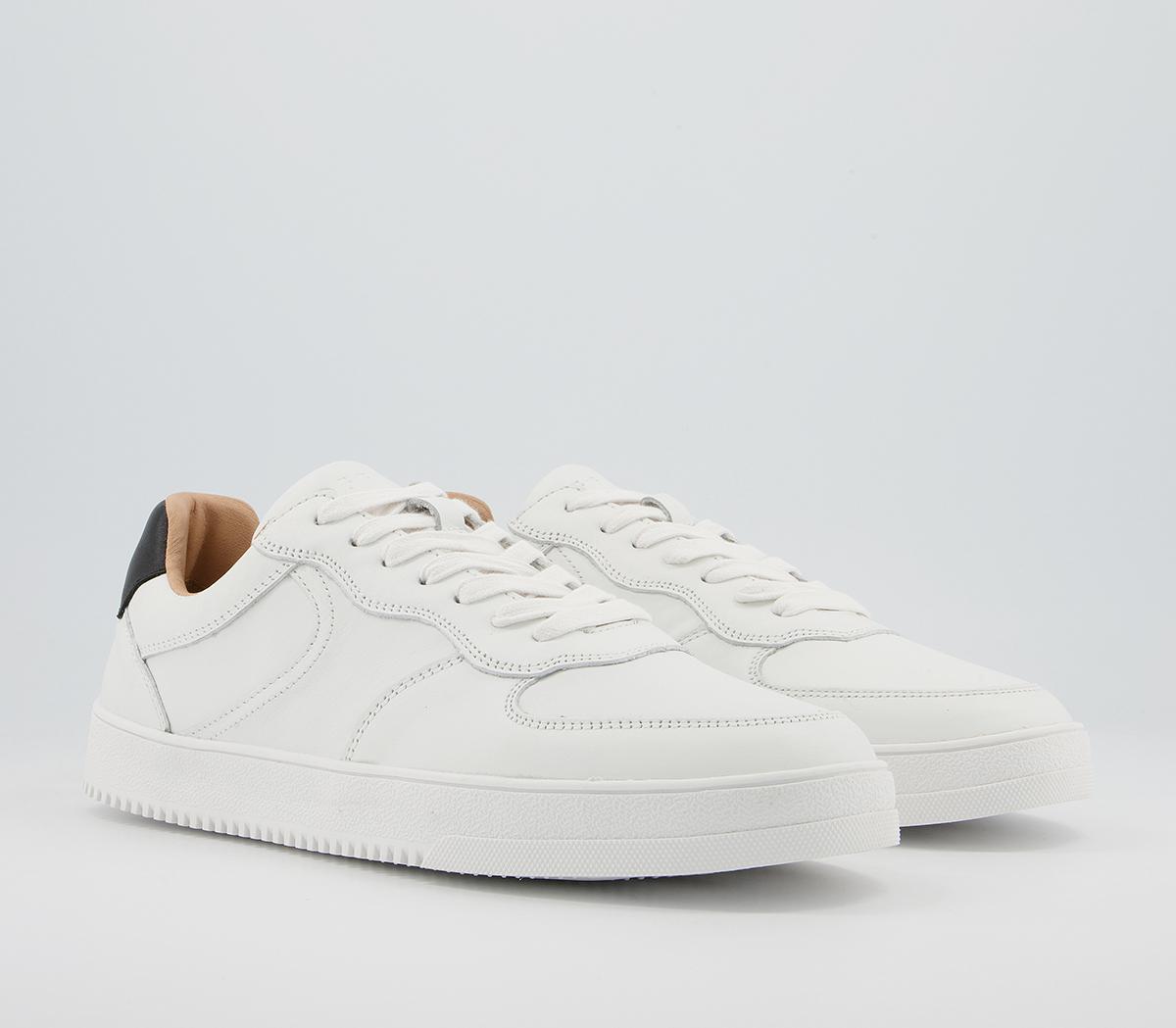 Micro Cleat Office Clemete Micro Cleat Sole Trainers White Leather - Men's Casual Shoes