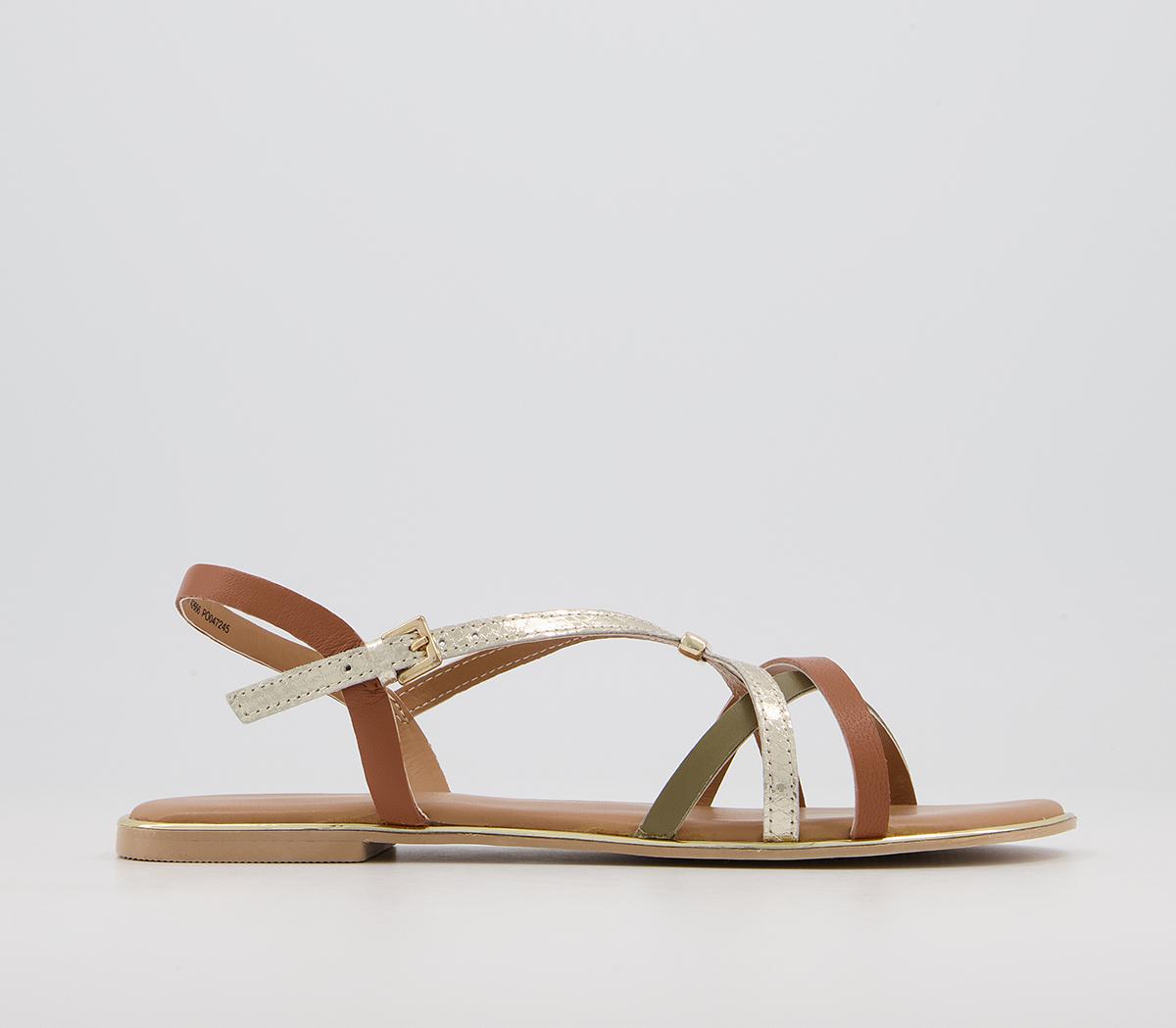Office Southbound Skinny Strap Sandals Office Southbound Skinny Strap Sandals Tan Khaki Gold Leather Mix