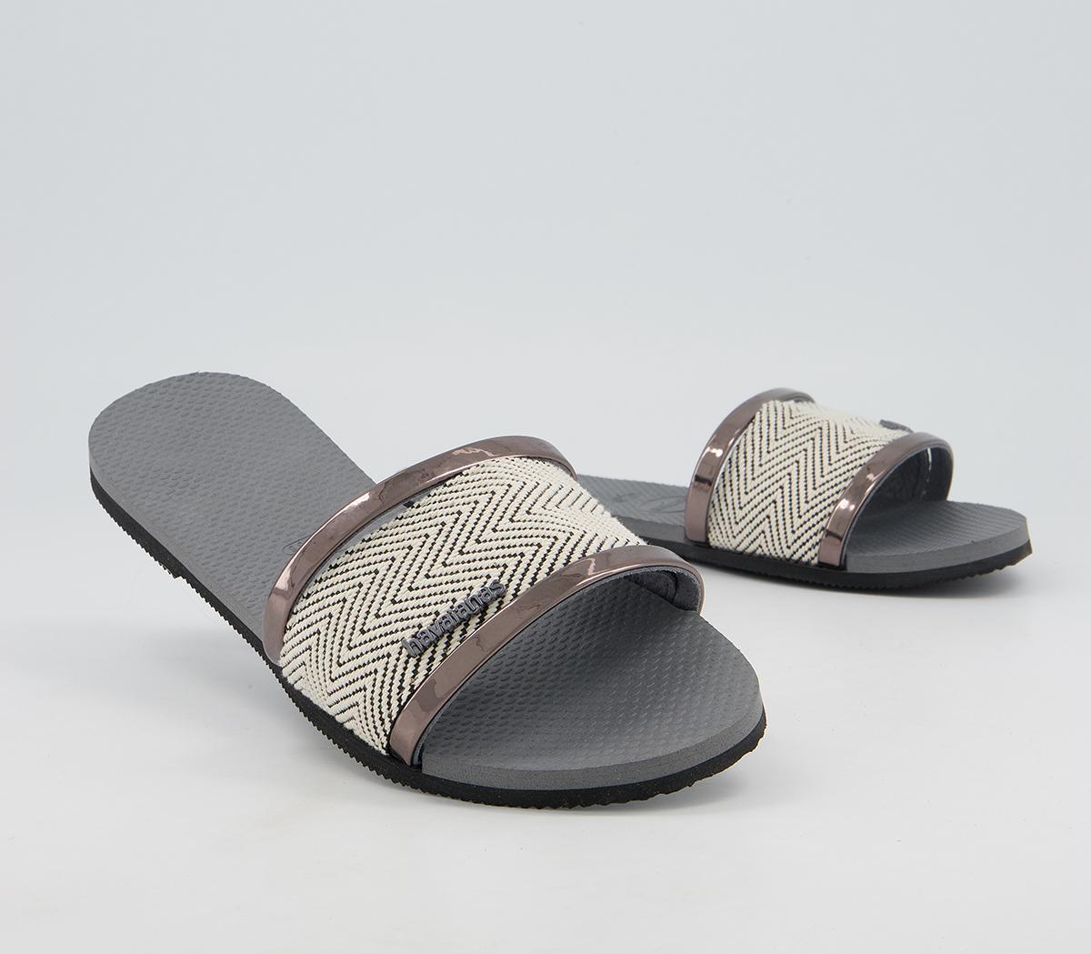 Havaianas You Trancoso Premium Slides Havaianas You Trancoso Premium Slides Steel Grey