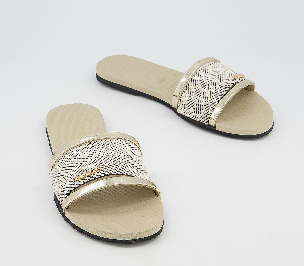 Havaianas You Trancoso Premium Slides Sand Grey - Women’s Sandals