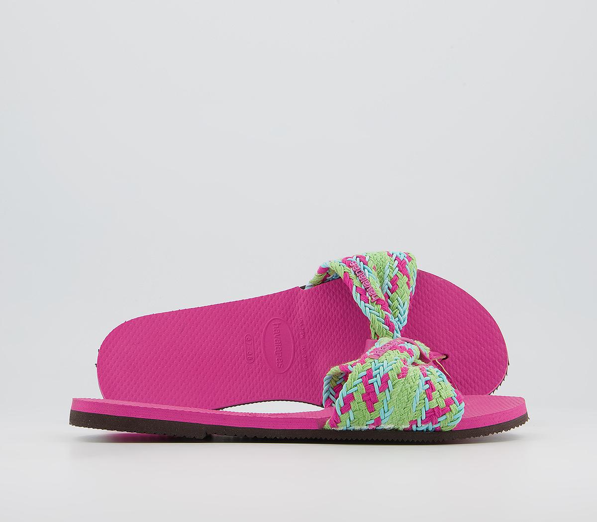Havaianas You St Tropez Mesh Flip Flops Pink Flux - Women’s Sandals