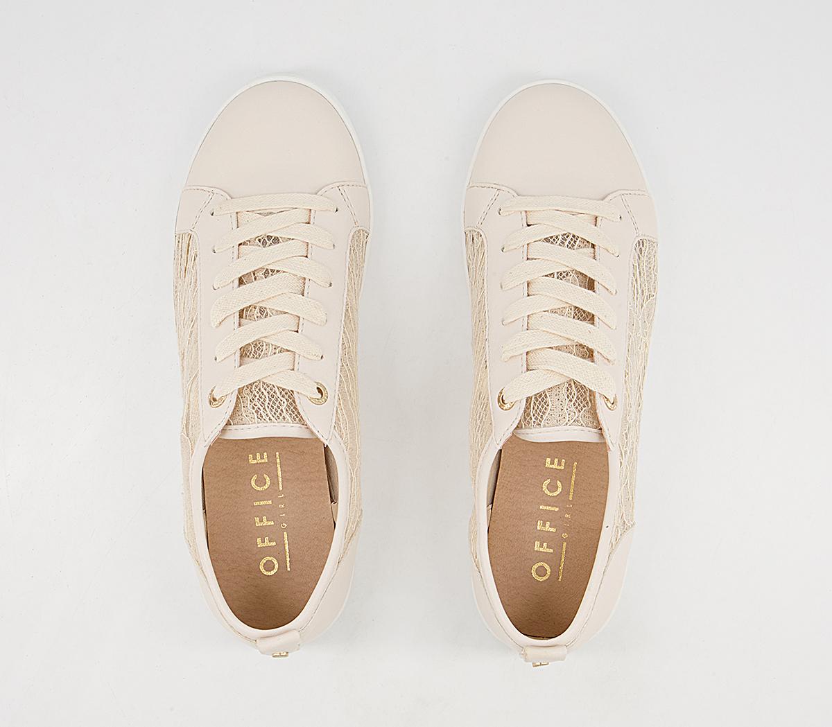 OFFICEFarfetched Lace Up TrainersOff White Lace Mix
