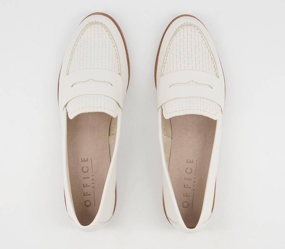 Office Fire-feature Loafers Office Fire-feature Loafers Off White Leather