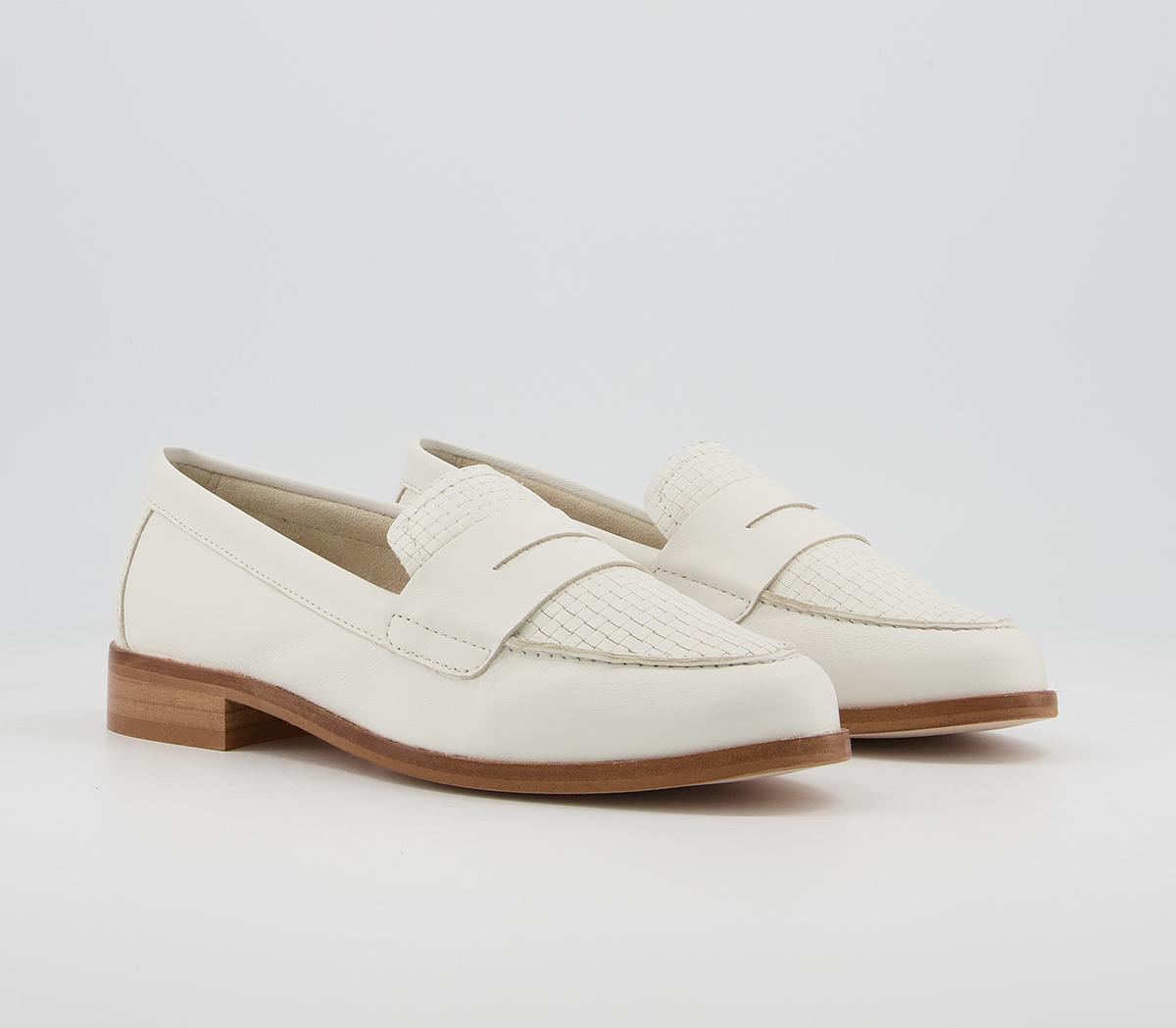 Office Fire-feature Loafers Office Fire-feature Loafers Off White Leather