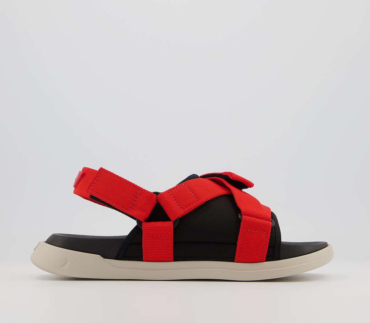 Red hot sale sandals next