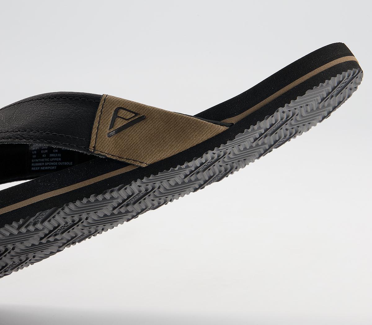 ReefReef Newport Flip Flops ReefReef Newport Flip FlopsBlack
