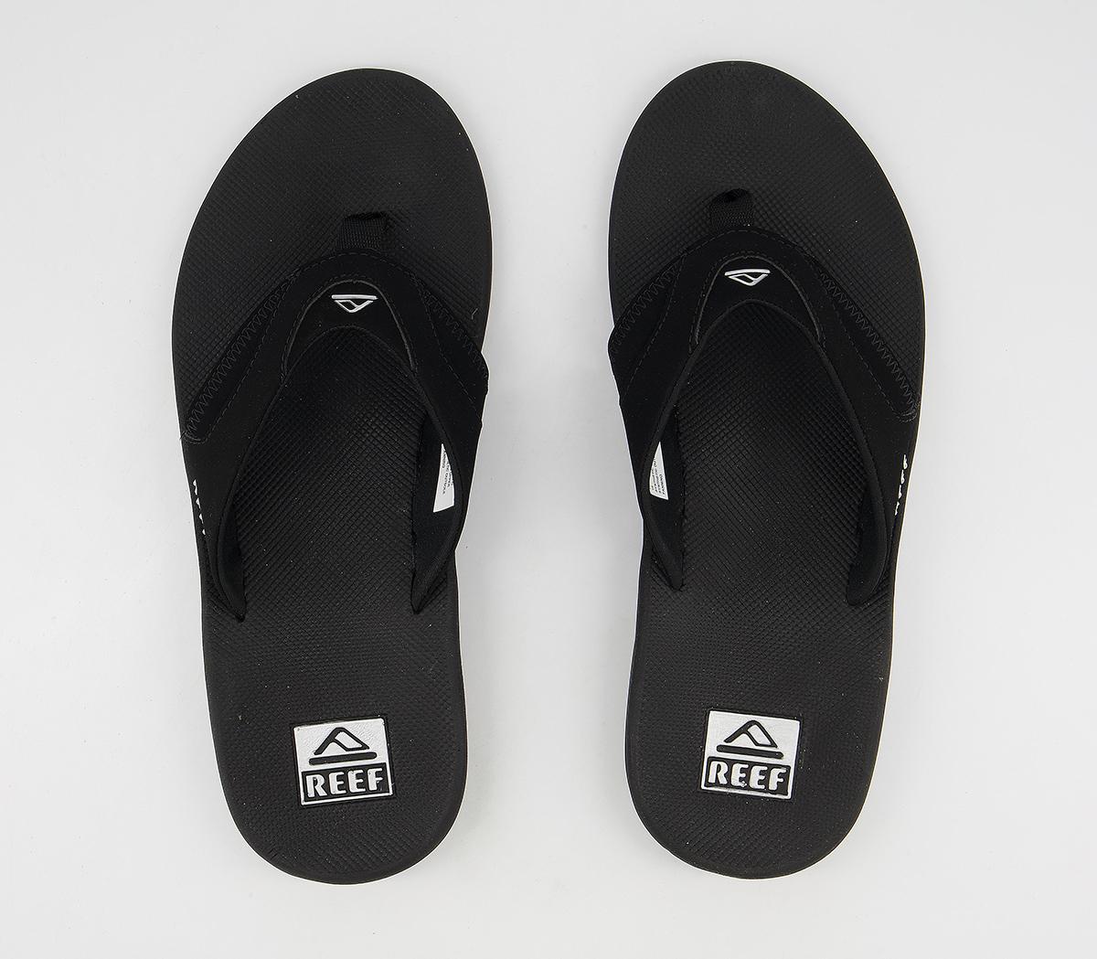 Reef Fanning Flip Flops Black Silver - Men’s Sandals