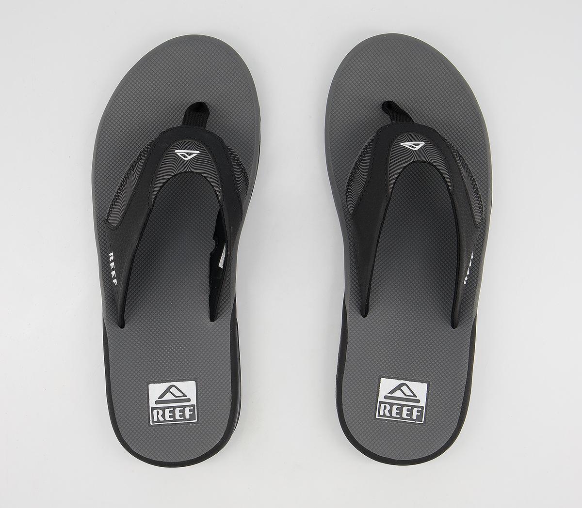 Reef Fanning Flip Flops Grey Swells - Men’s Sandals