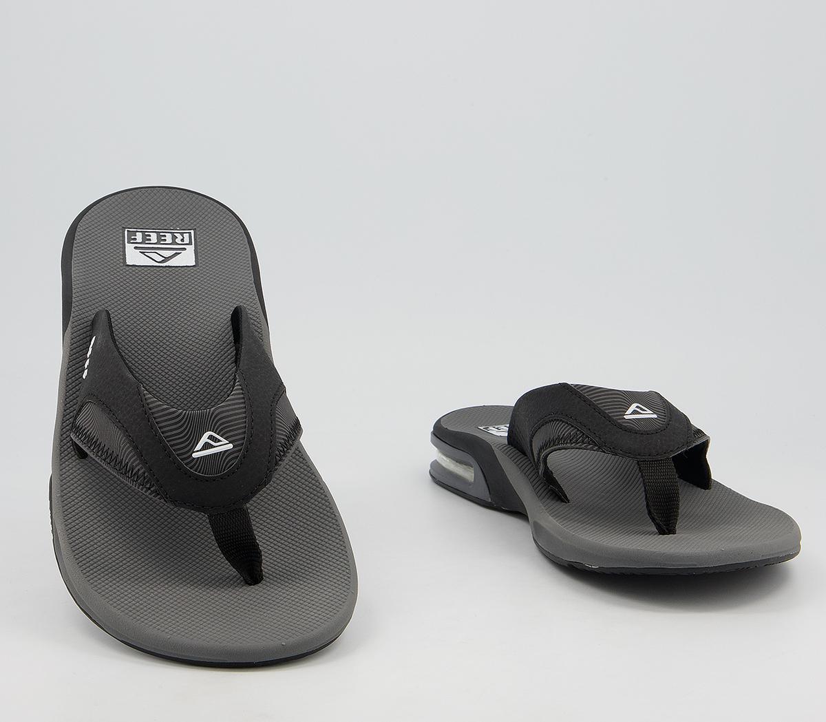 Reef Fanning Flip Flops Grey Swells - Men’s Sandals