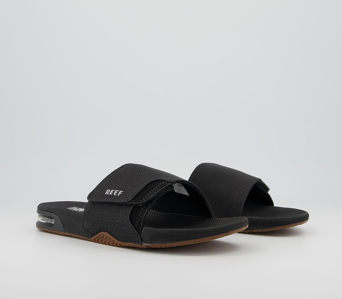 Reef Fanning Slides Reef Fanning Slides Black Silver