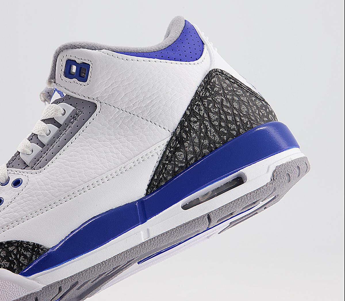 jordan 3 white blue multi