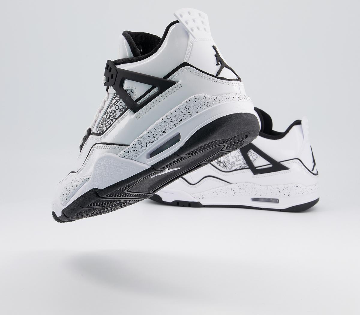 Jordan Air Jordan 4 Retro Diy Gs Trainers White Black Volt - Women's ...