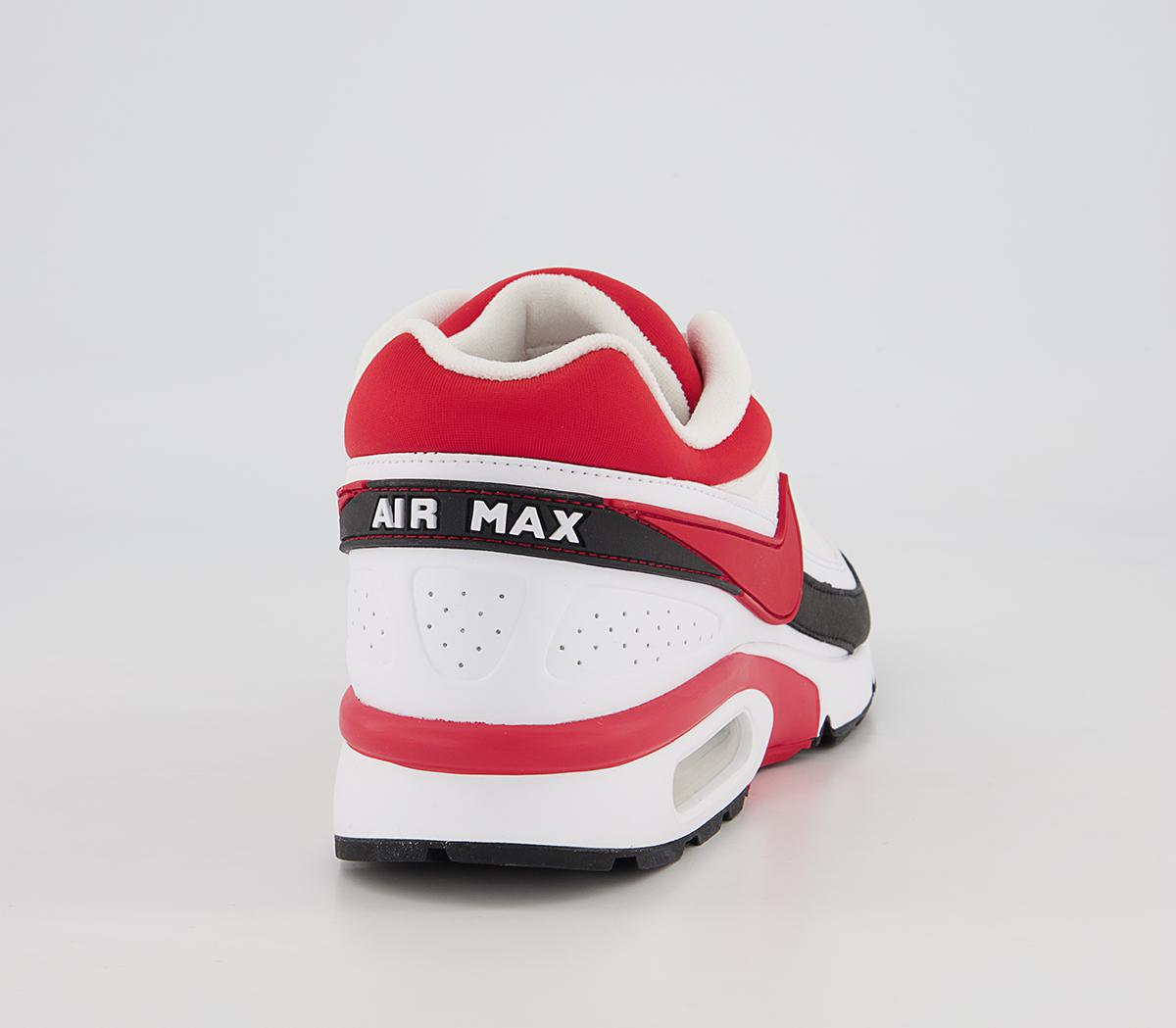 Nike Air Max Bw Og Trainers White Sport Red Black - Nike Air Max