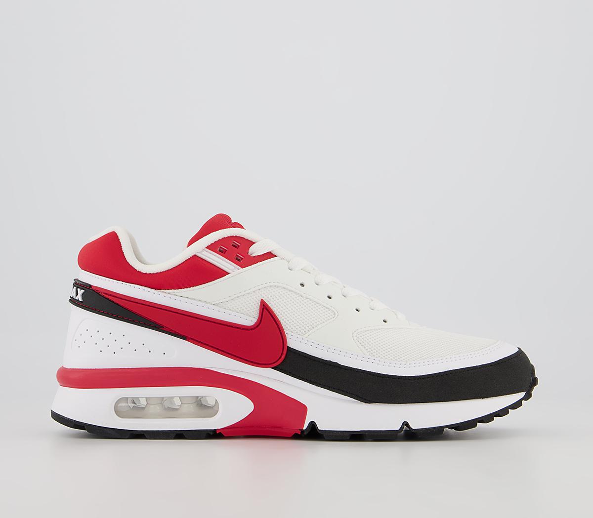 mil millones Lógico fábrica Nike Air Max Bw Og Trainers White Sport Red Black - Nike Air Max