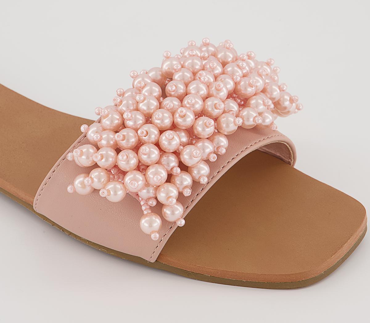 Office Slumber Party Pearl Detail Mules Office Slumber Party Pearl Detail Mules Pink