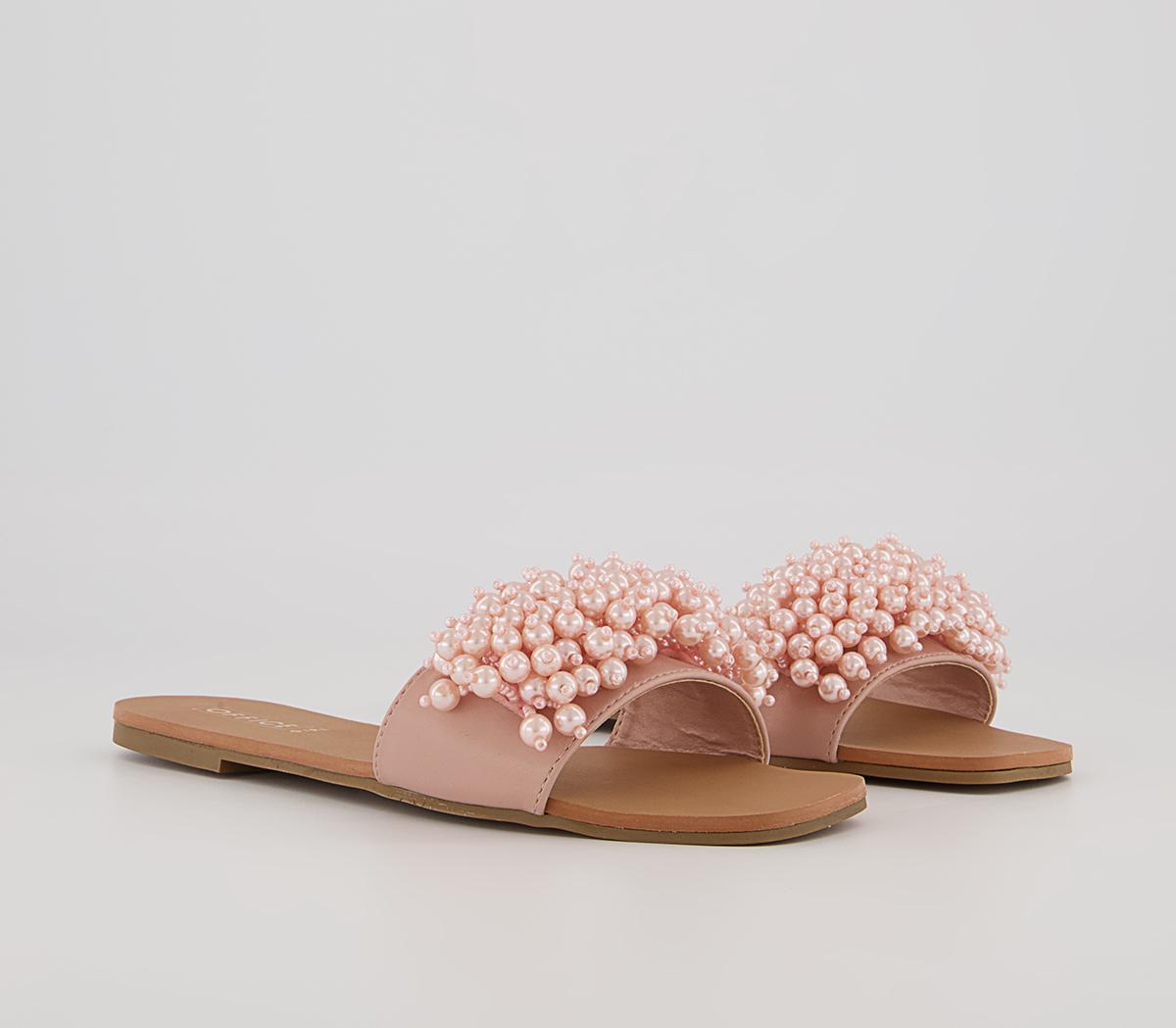 Office Slumber Party Pearl Detail Mules Office Slumber Party Pearl Detail Mules Pink