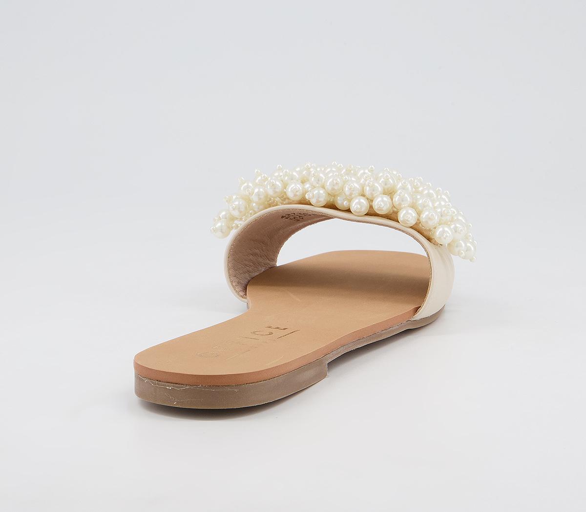 Office Slumber Party Pearl Detail Mules Office Slumber Party Pearl Detail Mules Nude
