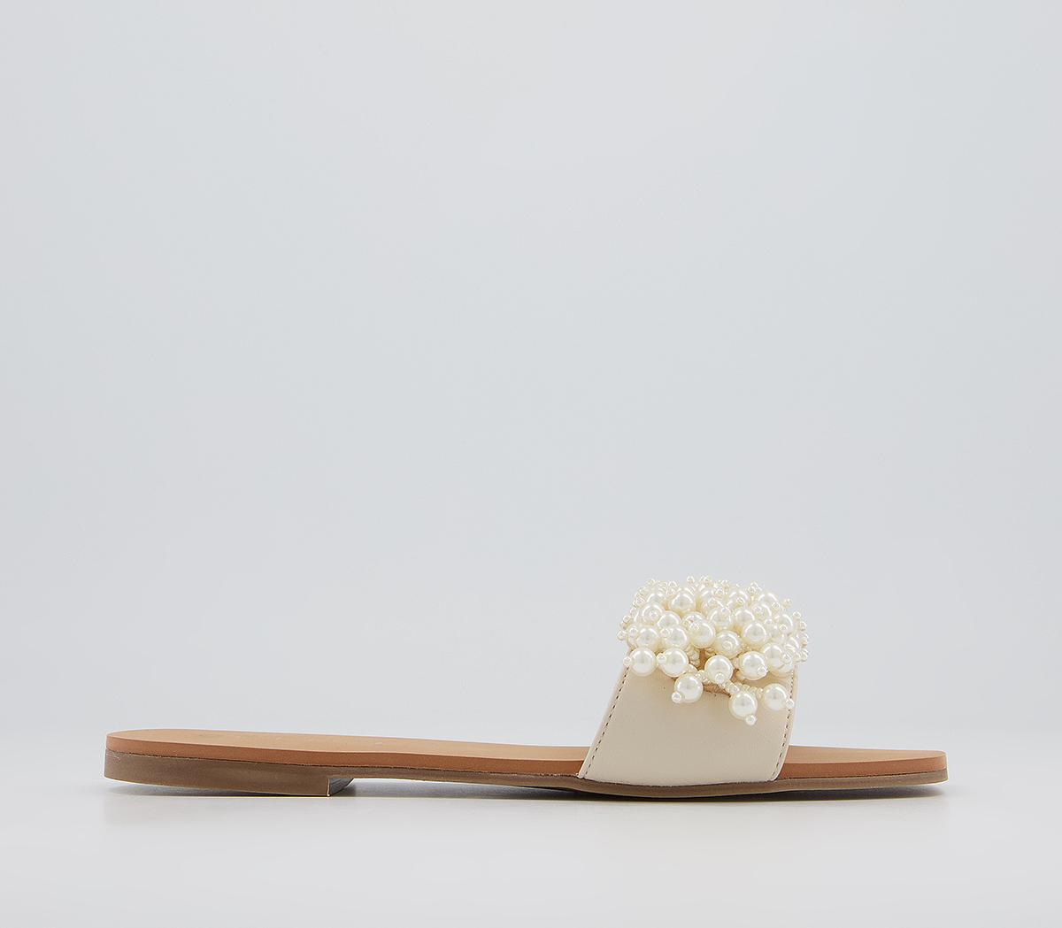 Office Slumber Party Pearl Detail Mules Office Slumber Party Pearl Detail Mules Nude
