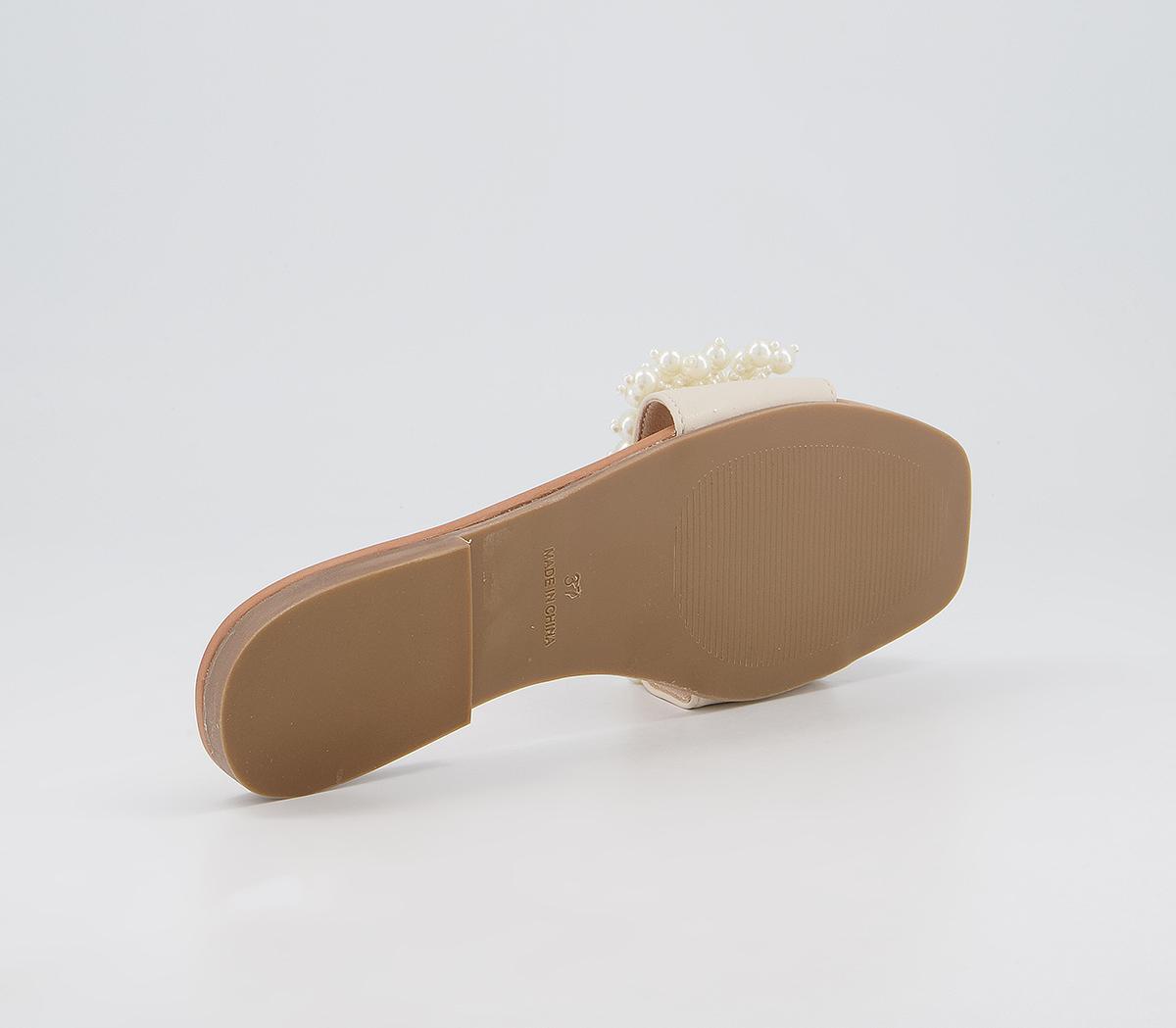 Office Slumber Party Pearl Detail Mules Office Slumber Party Pearl Detail Mules Nude