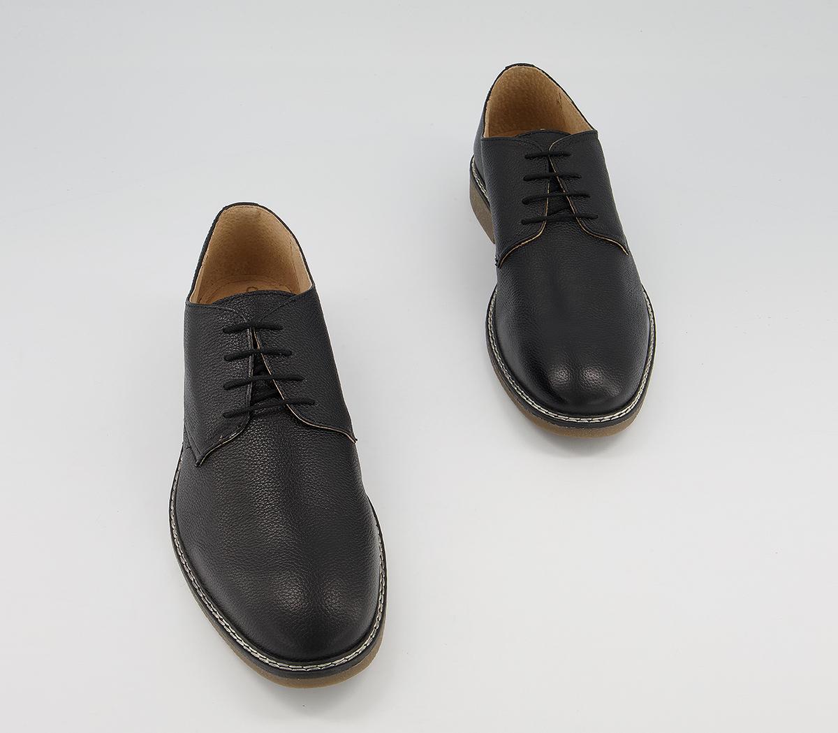 OFFICE Conan Smart Casual Derby Shoes Black Leather - Men’s Smart Shoes