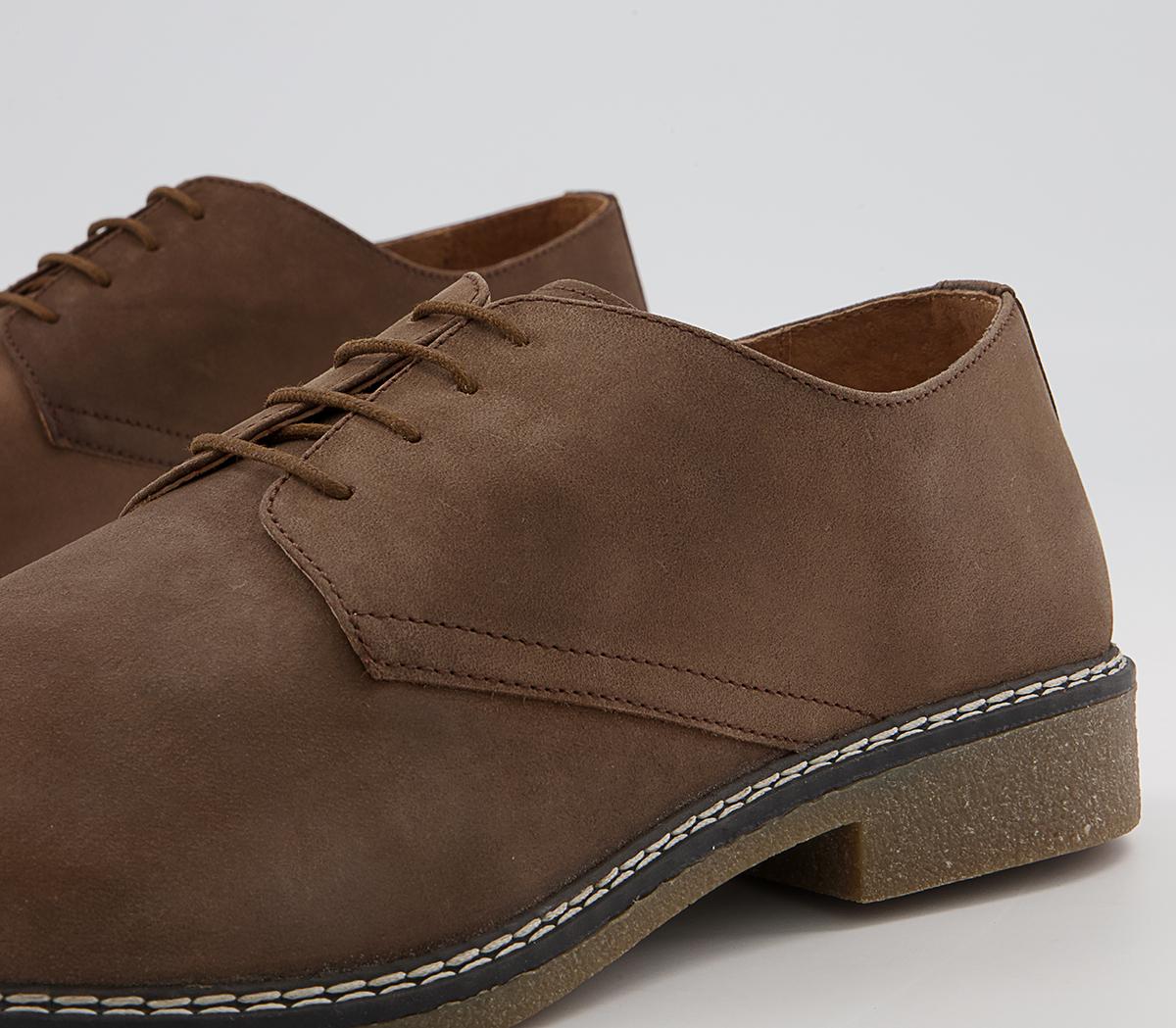 Office Conan Smart Casual Derby Shoes Office Conan Smart Casual Derby Shoes Brown Waxy Leather
