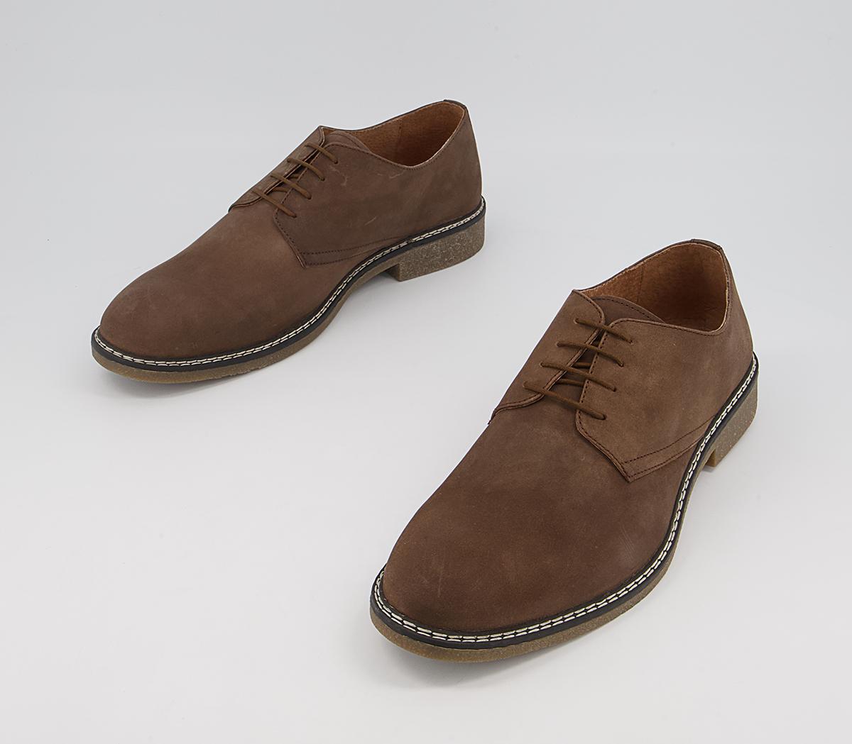 Office Conan Smart Casual Derby Shoes Office Conan Smart Casual Derby Shoes Brown Waxy Leather