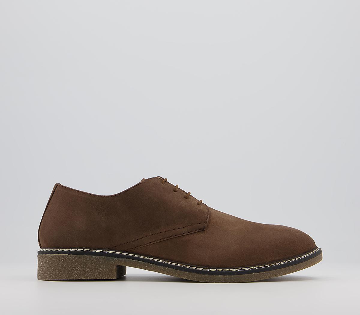 OFFICEConan Smart Casual Derby ShoesBrown Waxy Leather