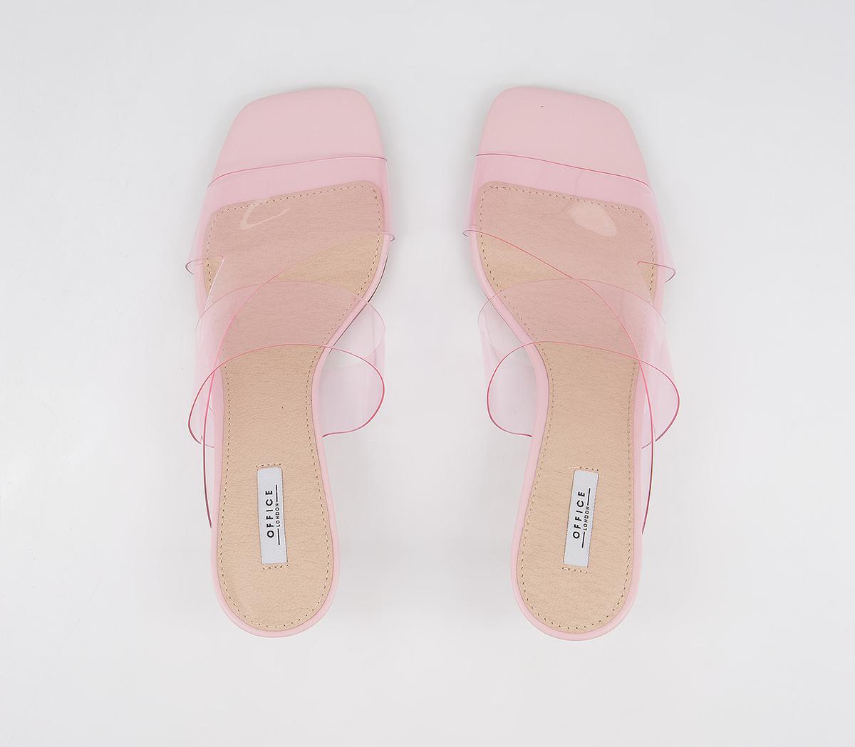 Office Maestro Clear Feature Mules Office Maestro Clear Feature Mules Pink