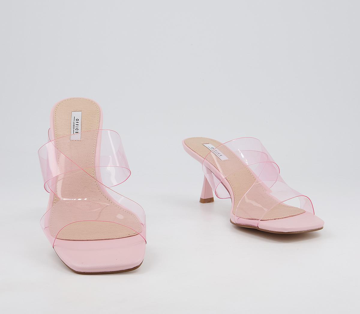 Office Maestro Clear Feature Mules Office Maestro Clear Feature Mules Pink
