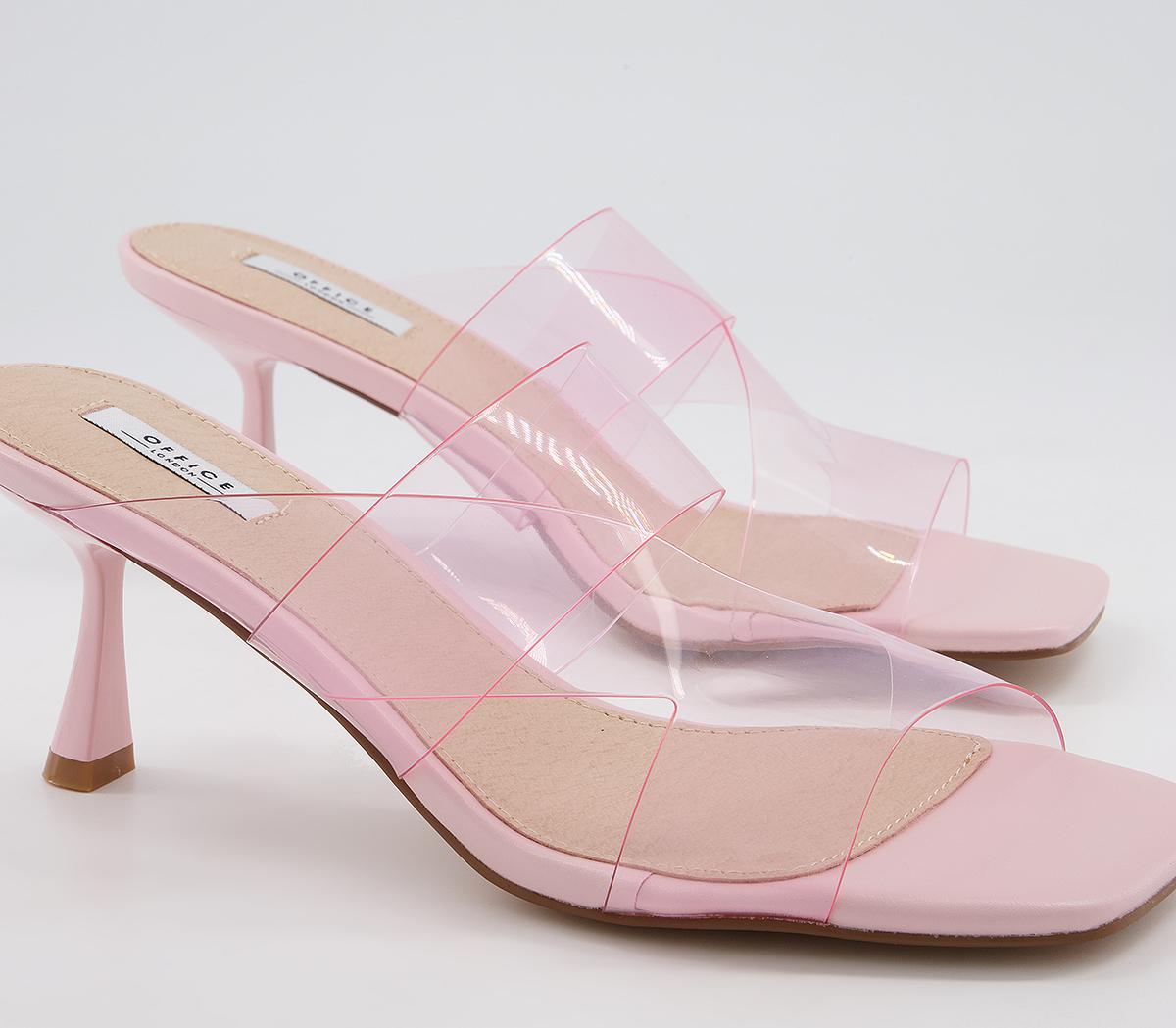 Office Maestro Clear Feature Mules Office Maestro Clear Feature Mules Pink