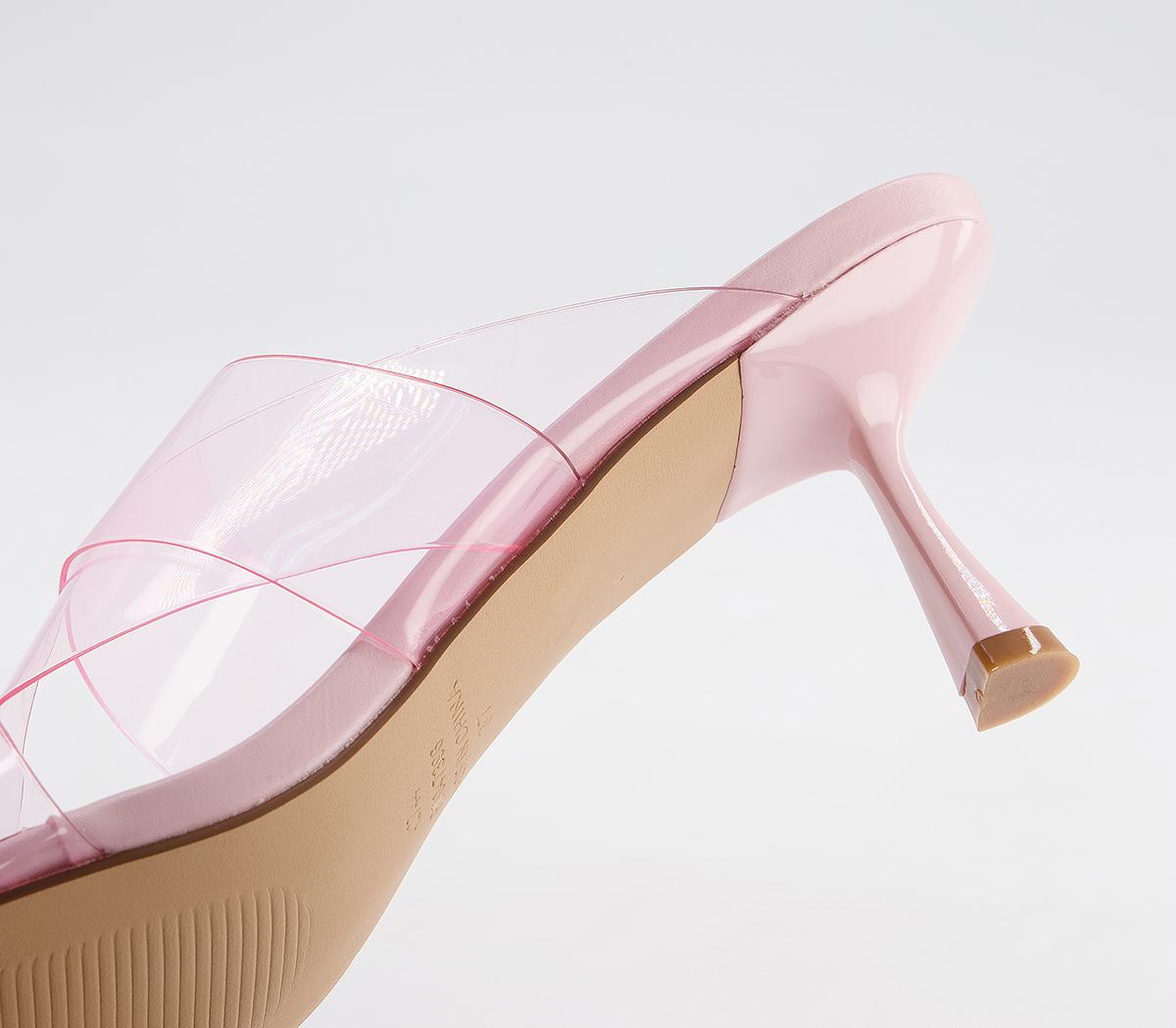 Office Maestro Clear Feature Mules Office Maestro Clear Feature Mules Pink