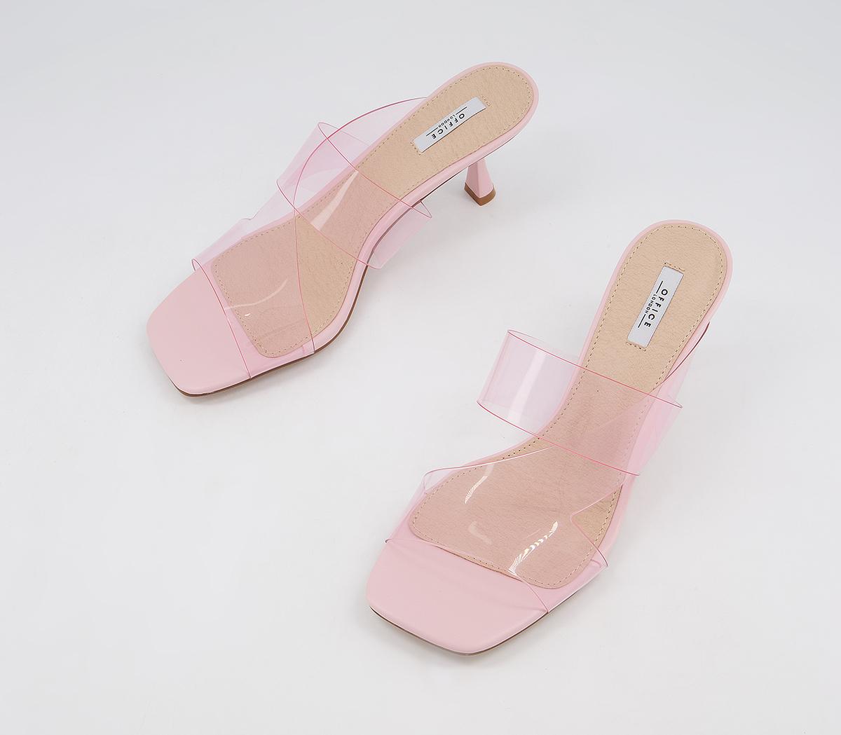 Office Maestro Clear Feature Mules Office Maestro Clear Feature Mules Pink