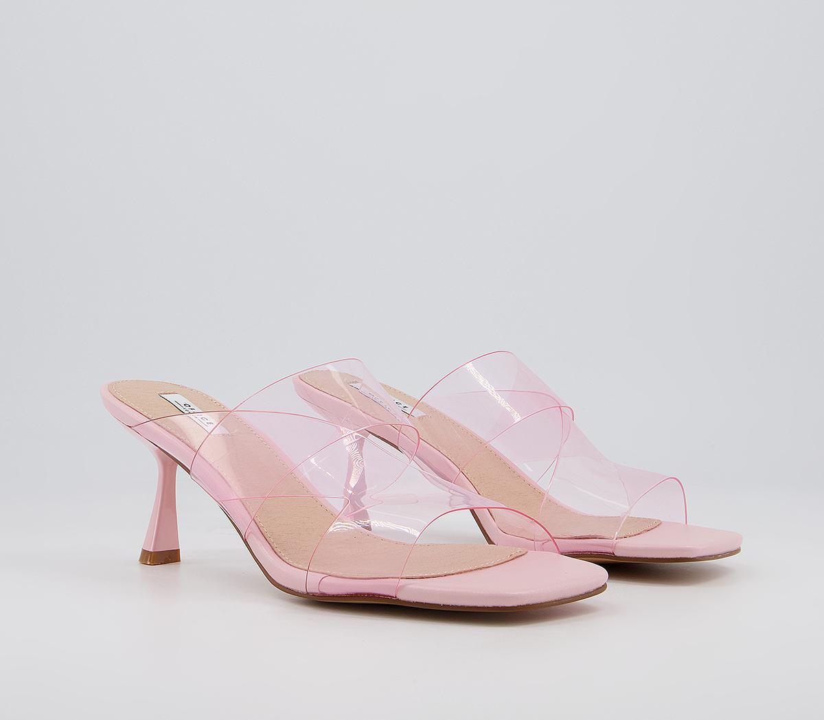 Office Maestro Clear Feature Mules Office Maestro Clear Feature Mules Pink
