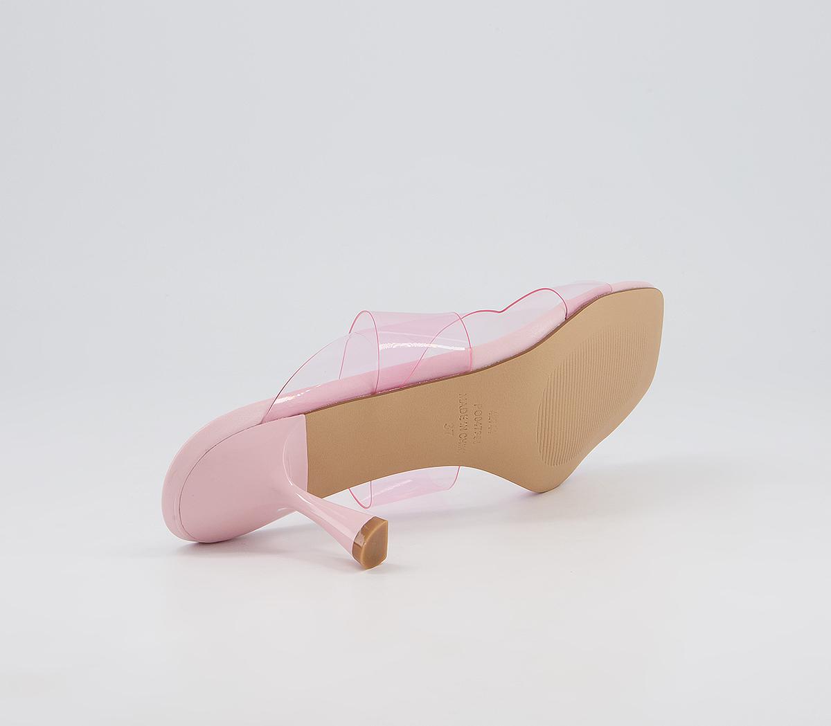Office Maestro Clear Feature Mules Office Maestro Clear Feature Mules Pink
