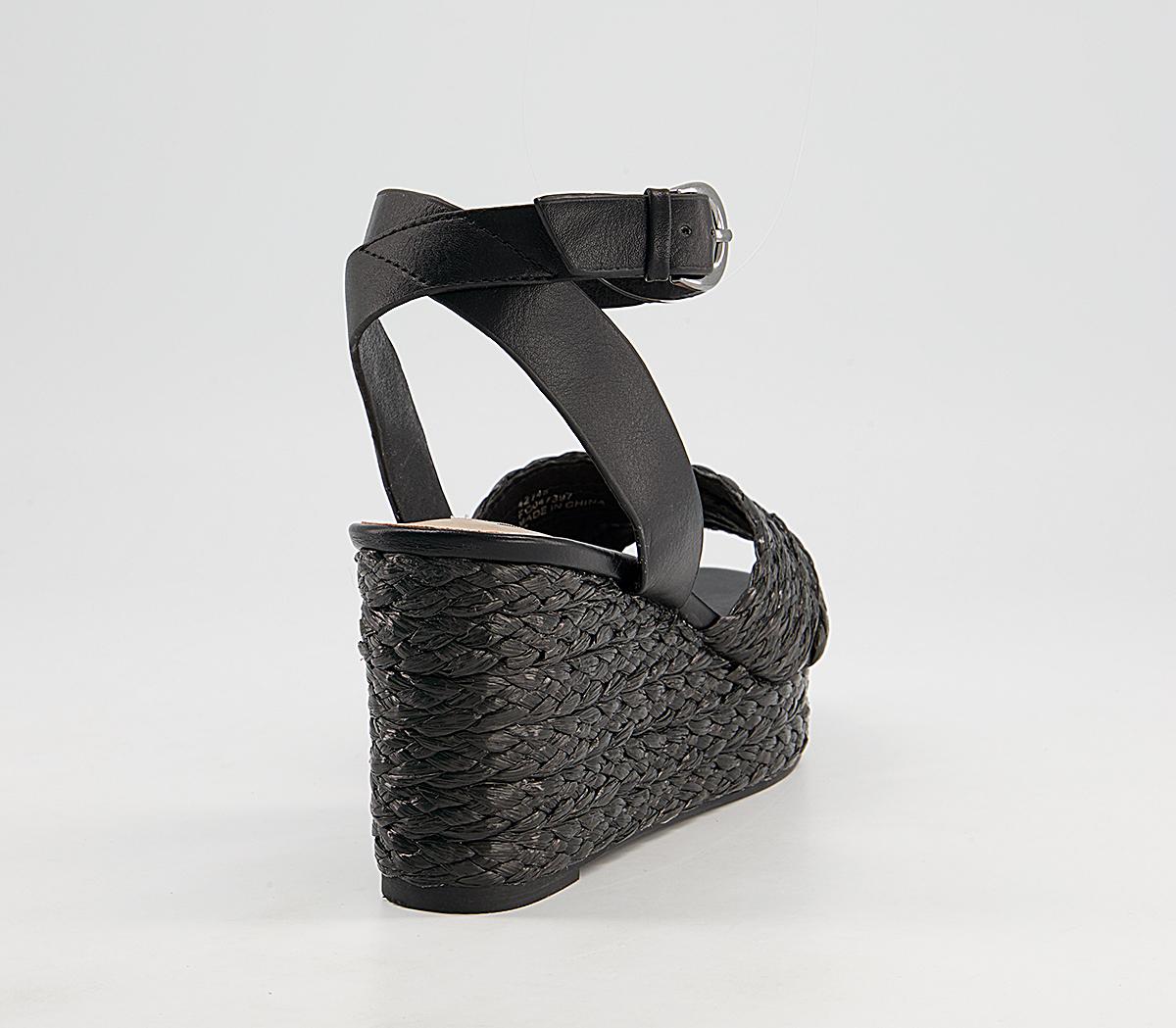 Office Multitude Cross Strap Espadrilles Office Multitude Cross Strap Espadrilles Black Mix